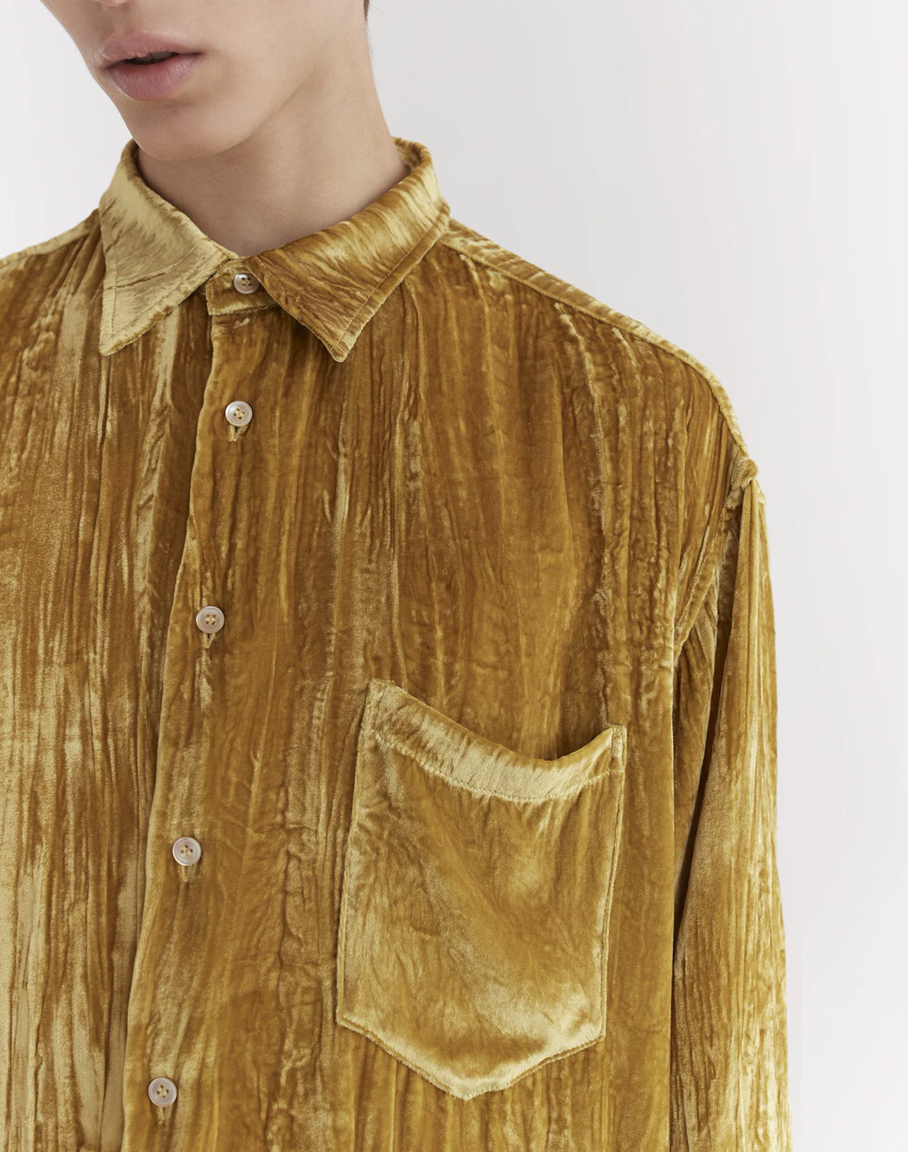 Gold velvet shirt